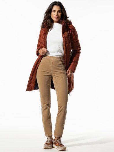 Feincord-Schlupfhose Caramel
