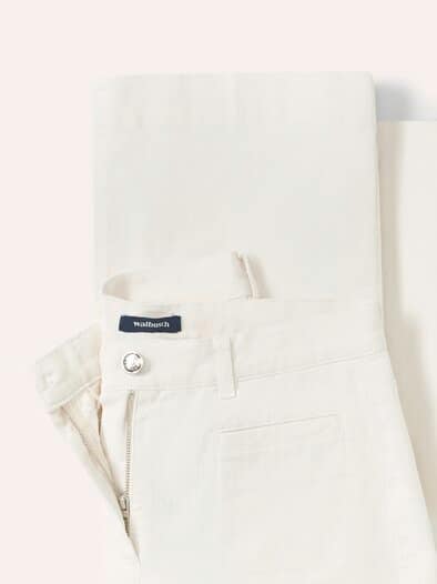 Ecru Denim Culottte Ecru