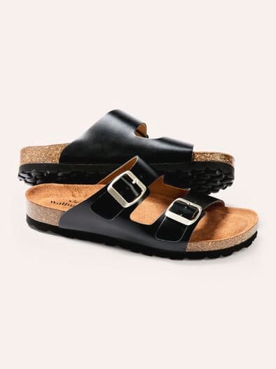 Komfort Sandale Softfußbett Schwarz