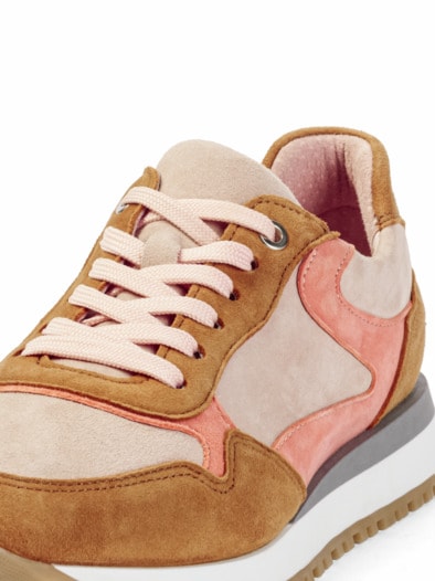 Soft Multicolor Sneaker Cognac/Beige