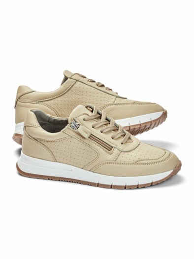 Hirschleder-Sneaker Beige