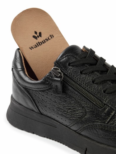 Hirschleder-Sneaker Schwarz