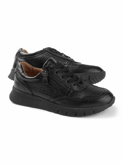 Hirschleder-Sneaker Schwarz