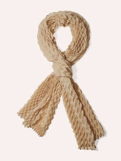 Plissee-Schal Praline