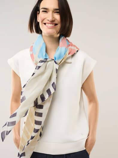 Baumwolltuch Sommerpastelle Blau/Rosa