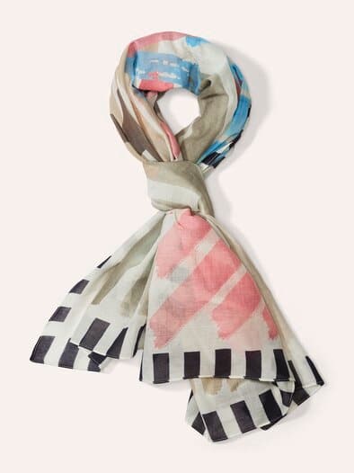 Baumwolltuch Sommerpastelle Blau/Rosa