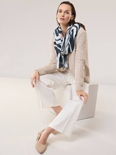 Schal Grafikdruck Nachtblau