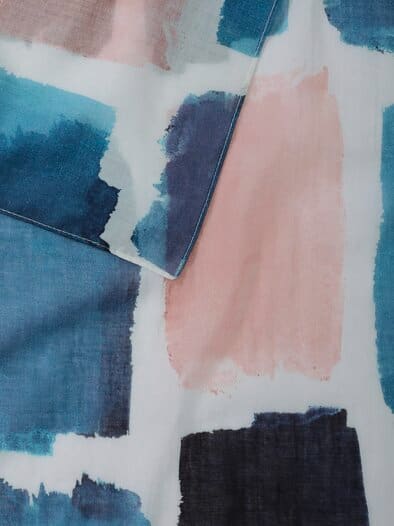 Schal aus leichter Baumwolle Blau