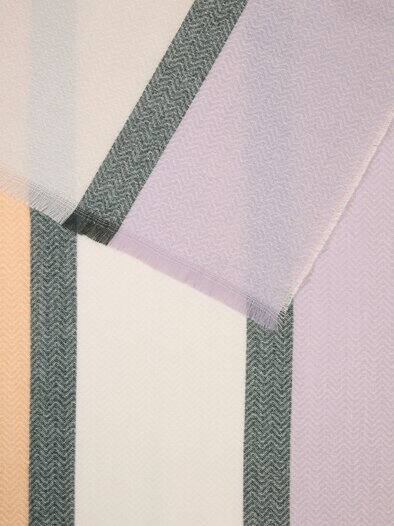 Streifenschal Praline/Mauve