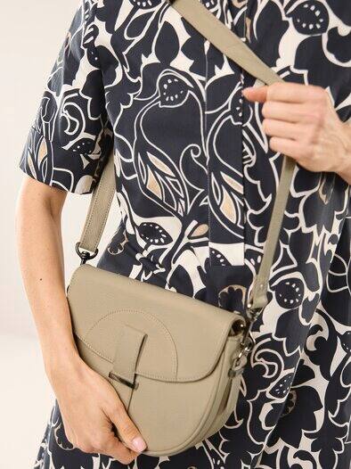 Leder Handtasche Sand