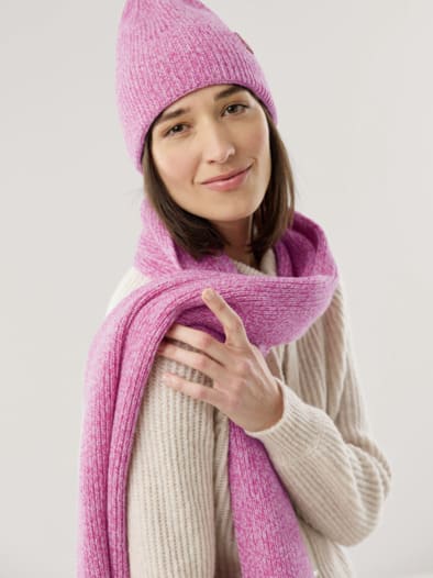 Strickschal Malve Melange