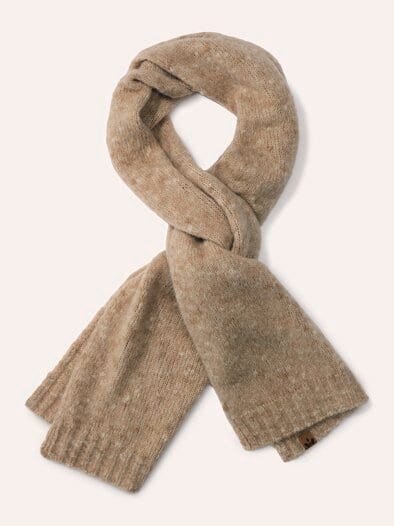 Strickschal mit Alpaka Sesam Melange