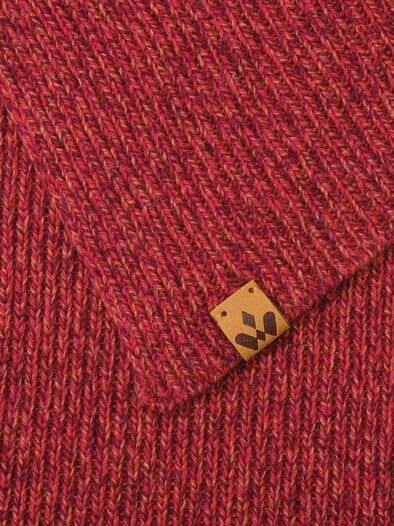 Strickschal Dunkelrot Melange