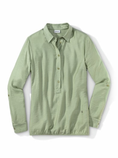 Easycare Blouson-Bluse Resedagrün