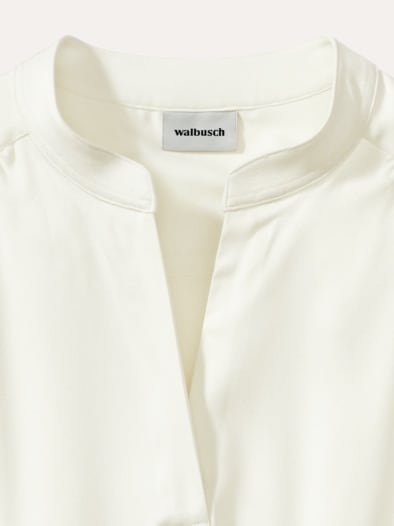 Easy Care Viskose Bluse Uni Weiß