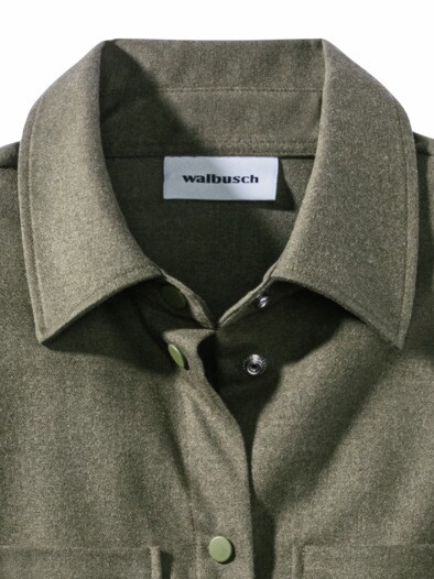 Hautschmeichler Flanell-Bluse Moosgrün