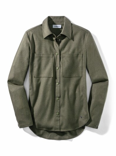 Hautschmeichler Flanell-Bluse Moosgrün