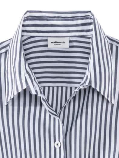 Extraglatt Baumwoll-Bluse Streifen