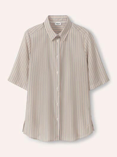 Extraglatt-Hemdbluse Everyday 2.0 Streifen Sand