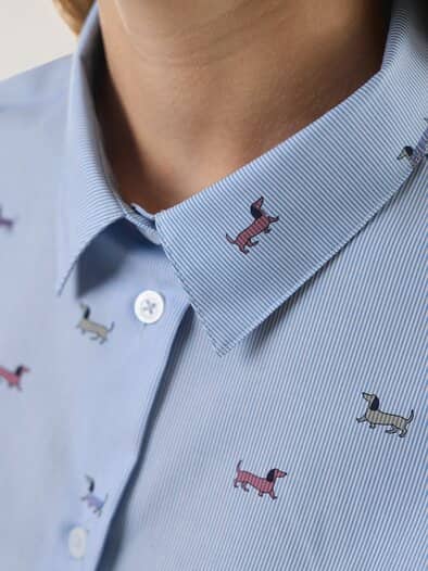 Extraglatt-Hemdbluse Everyday 2.0 Dackeldruck