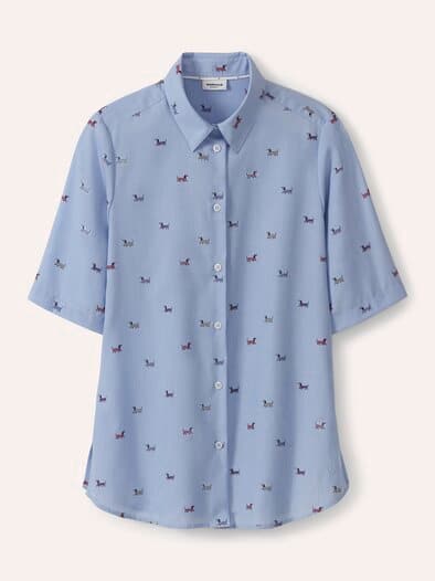 Extraglatt-Hemdbluse Everyday 2.0 Dackeldruck