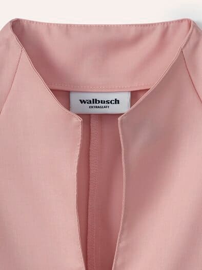 Extraglatt-Bluse Kelchkragen Altrosa