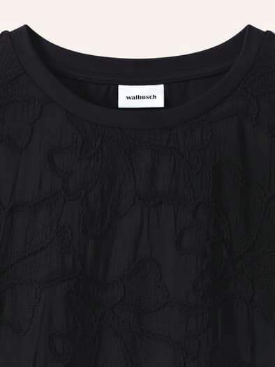 Blusenshirt mit Stickerei Schwarz