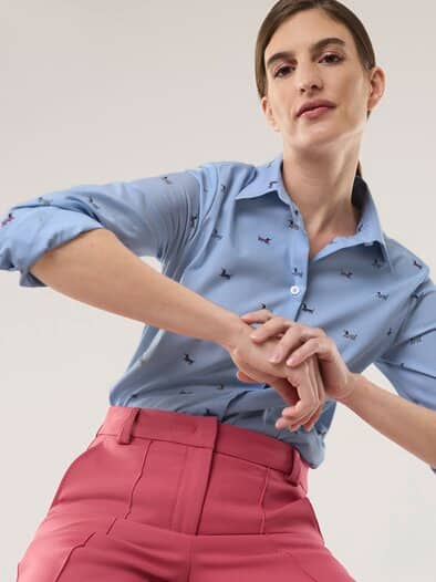 Extraglatt-Hemdbluse Everyday 2.0 Dackeldruck