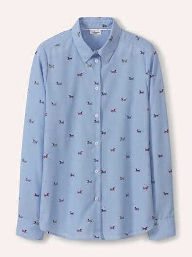 Extraglatt-Hemdbluse Everyday 2.0 Dackeldruck