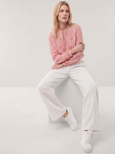 Shirtbluse aus Baumwollmix Rosenholz