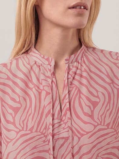 Shirtbluse aus Baumwollmix Rosenholz