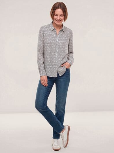 Extraglatt-Hemdbluse Everyday 2.0 Druck Kitt