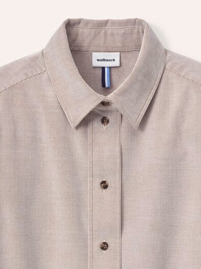 Two-Tone Cord Bluse Boxi Praline