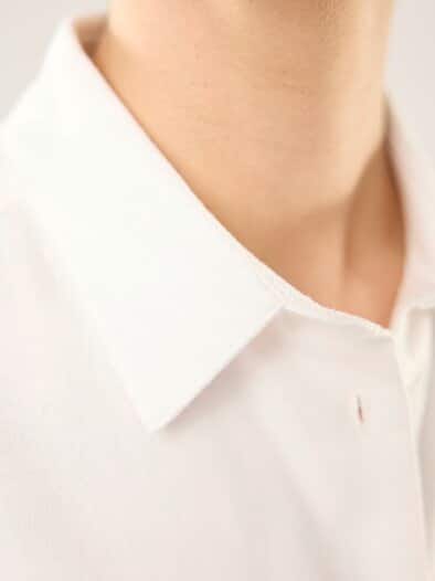 Hemdbluse aus Thermoflanell Offwhite