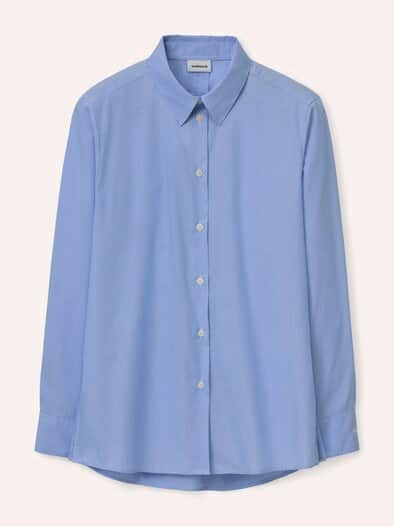 Hemdbluse aus Baumwolle Streifen Marine