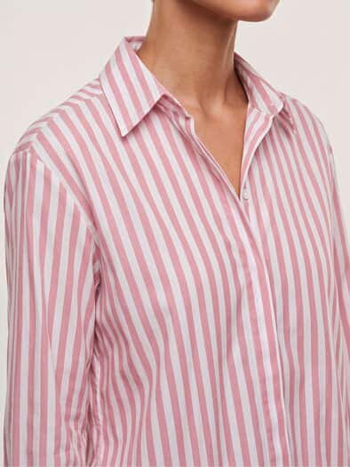 Hemdbluse Perfect Match Streifen Rosenholz