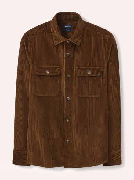 Overshirt aus Breitcord Braun