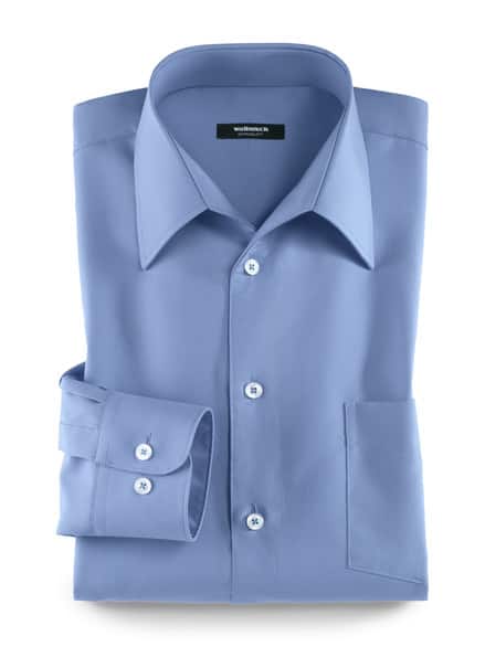 Extraglatt-Hemd Walbusch-Kragen Azur Extraglatt-Hemd Walbusch-Kragen Azur