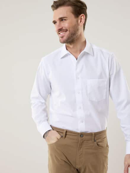 Extraglatt-Hemd Walbusch-Kragen Weiß Extraglatt-Hemd Walbusch-Kragen Weiß