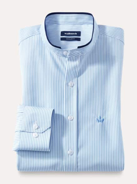 Extraglatt-Stehkragen-Hemd Römerstreifen Extraglatt-Stehkragen-Hemd Römerstreifen