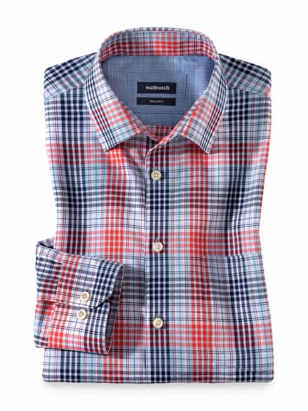 Easycare-Hemd Best-Klima Karo Koralle Easycare-Hemd Best-Klima Karo Koralle