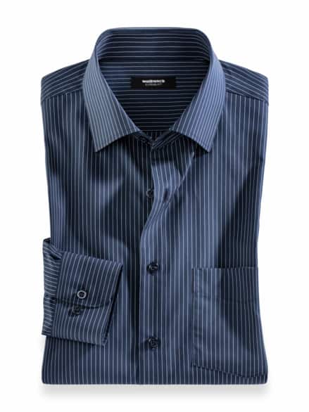 Extraglatt-Hemd Kent-Kragen Nadelstreifen
