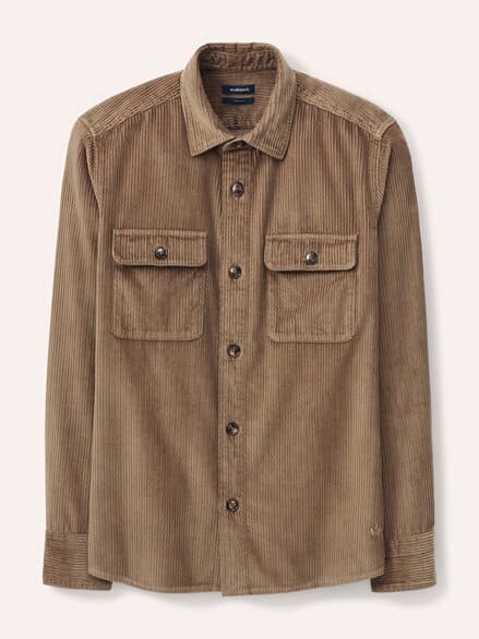 Overshirt aus Breitcord Camel