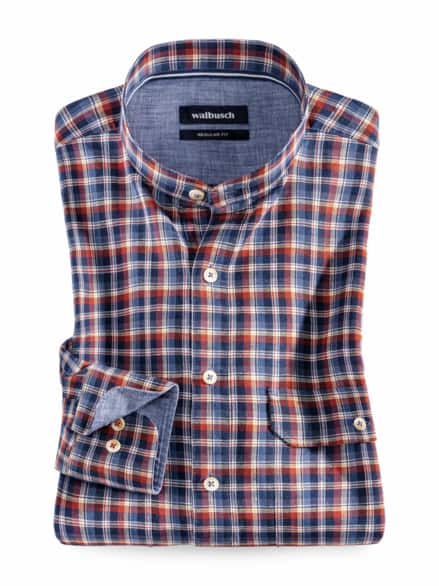 Wüsten-Hemd Karo Marine