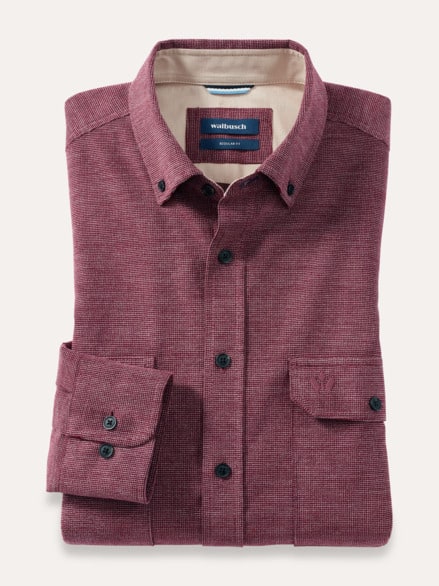 Soft-Cord Overshirt Bordeaux