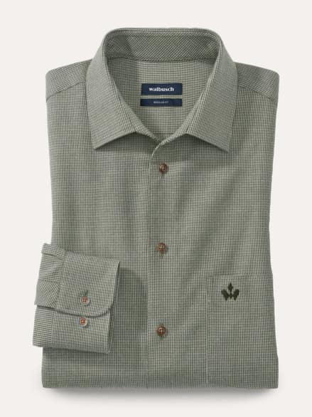 Premium-Flanell Hemd Uni Schilf