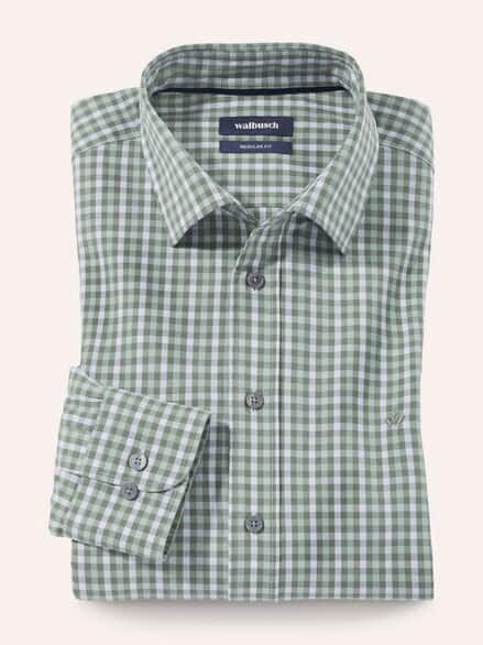 Hemd aus Royal-Oxford Vichy Absynth