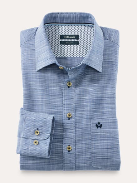 Soft-Tropical Hemd Uni Marine