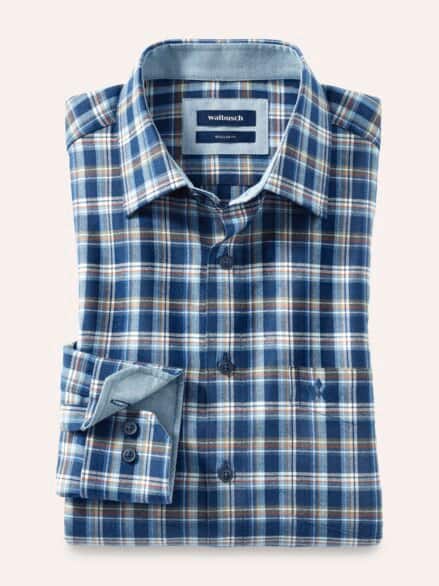 Softflanell-Hemd Fensterkaro Marine Softflanell-Hemd Fensterkaro Marine