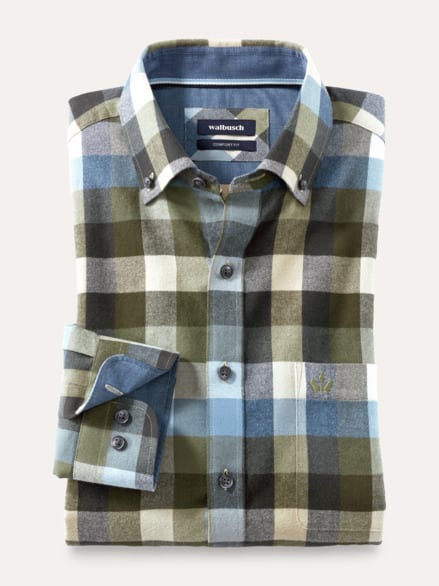 Sturmtief Flanell-Hemd Karo Schilf